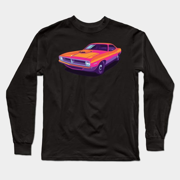 1970 Plymouth Barracuda Long Sleeve T-Shirt by candcretro